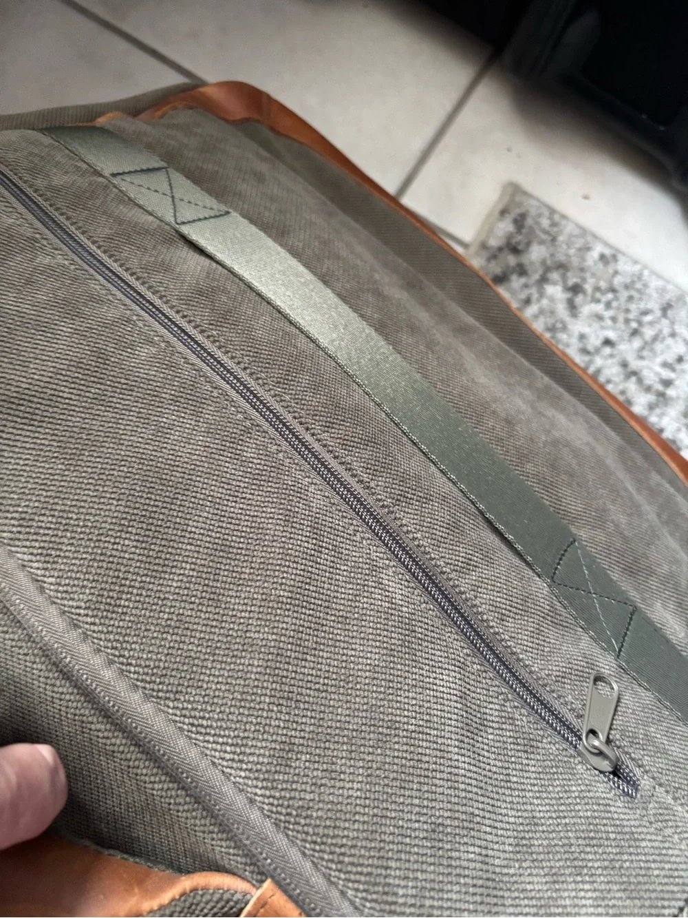 Beretta travel range shooting Men’s Brown Canvas & Leather Briefcase -
